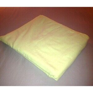Vintage Yellow Winter Blanket 87x71" Warm Light Weight